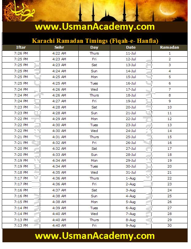 ramadan calendar 2018 karachi pdf