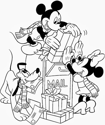 Mickey Mouse Christmas Coloring Pages For Kids 2