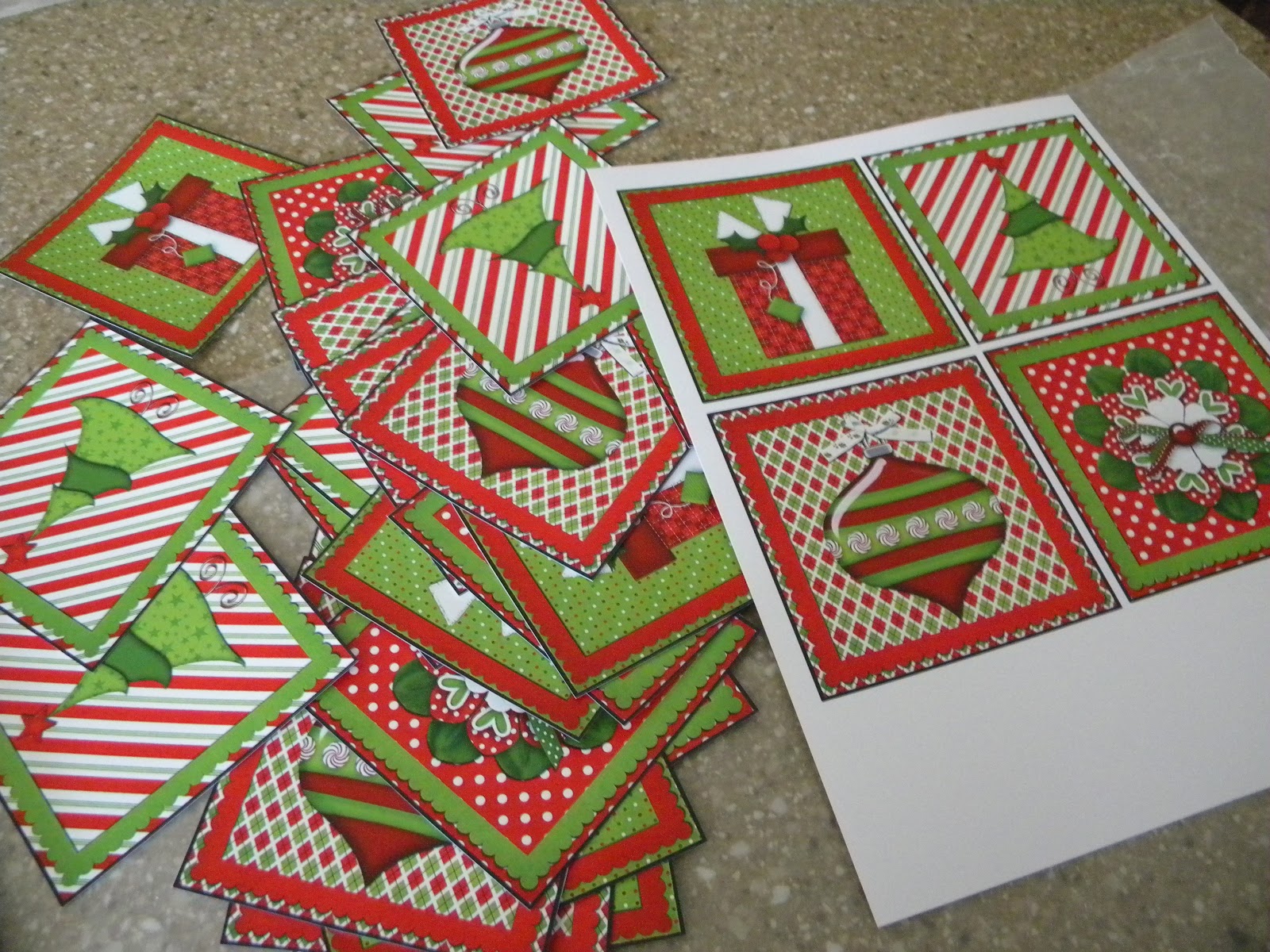 FlipChick Designs Christmas Tile Coaster Set