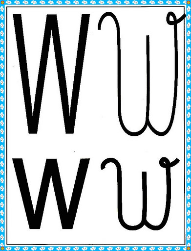 Alfabeto Para Sala De Aula Com Os 4 Tipos De Letras Cartazes Do Alfabeto Quatro Tipos De Letras Com Margem Azul
