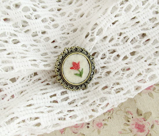 Floral brooches, цветочные броши