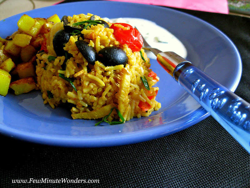 Olive Rice With Cherry Tomatoes Few Minute Wonders