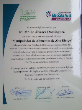 CARNET MANIPULADOR ALIMENTOS ALTO RIESGO