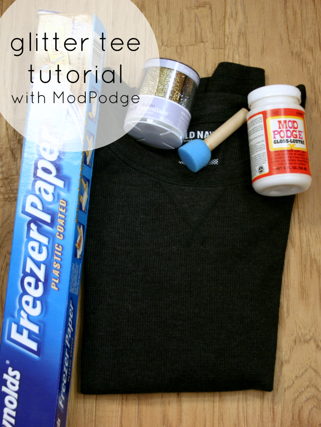 DIY Mod Podge arrow glitter tee stencil tutorial / Create / Enjoy