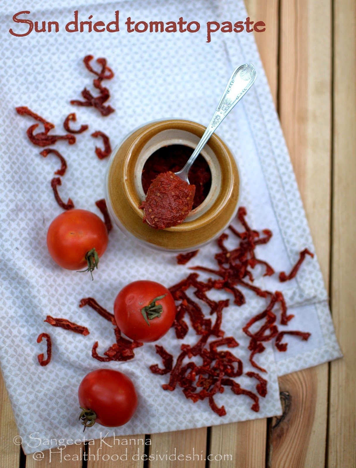 home made sun dried tomato paste and yummy simple crostini with it