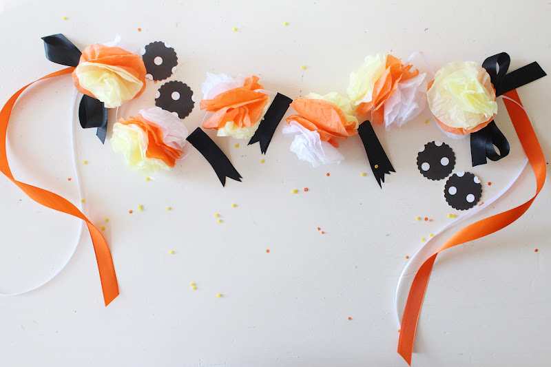 Icing Designs Mini DIY Tissue Candy Corn Garland