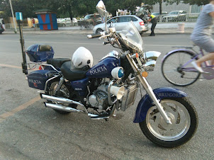 A Classic  "POLICE MOTORCYCLE" in Shkoder in Albania.