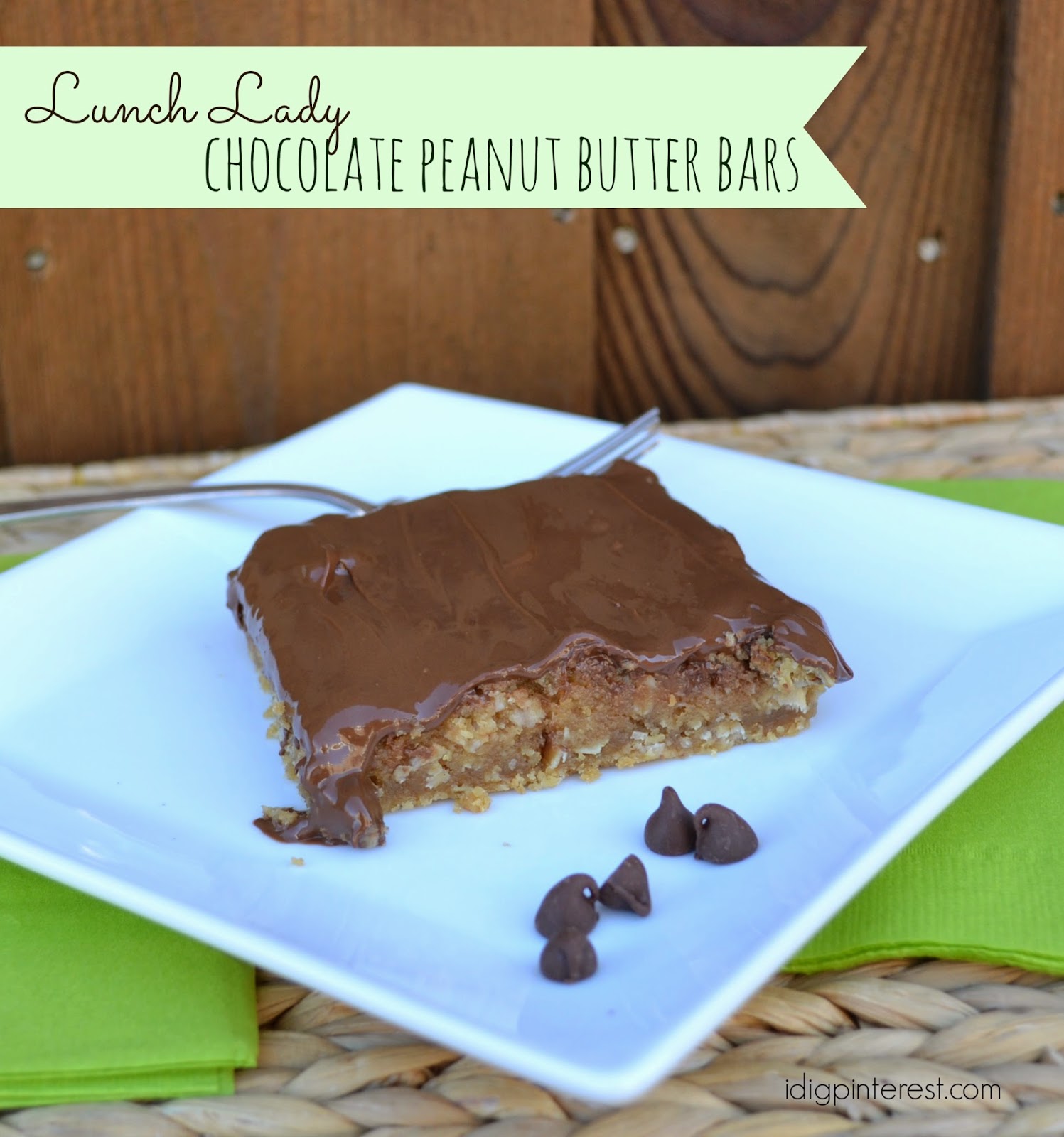 Lunch Lady Chocolate Peanut Butter Bars I Dig Pinterest