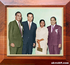 Rafi sahab with Lata ji, Talat mehmood and Mukesh
