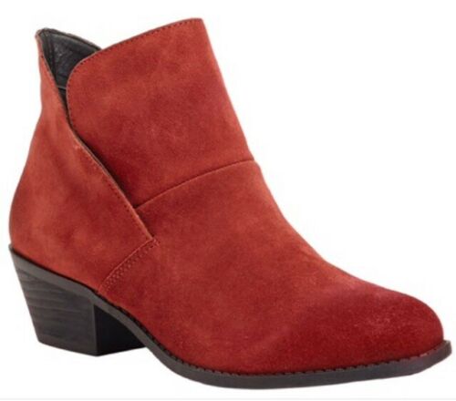 Rust Red or Nutmeg Suede Booties