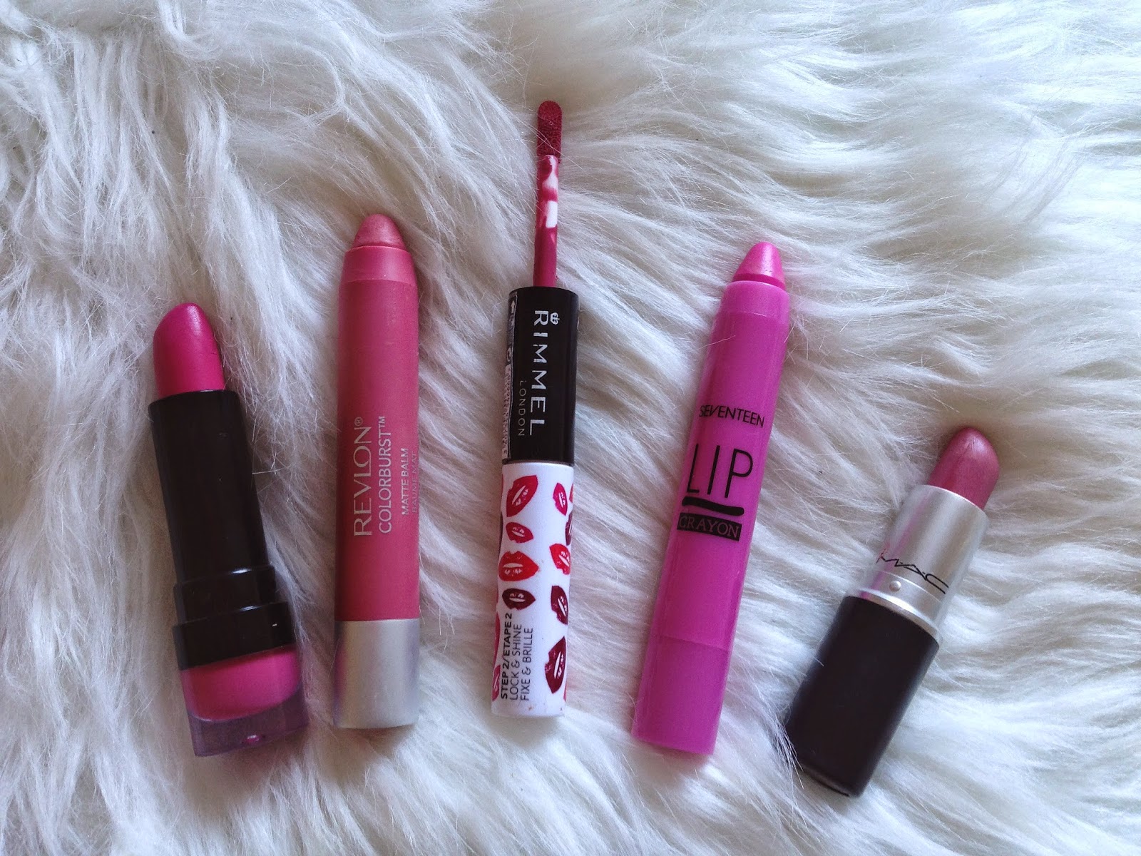 Glitter and Carousels Current Favourite Pink Lipsticks