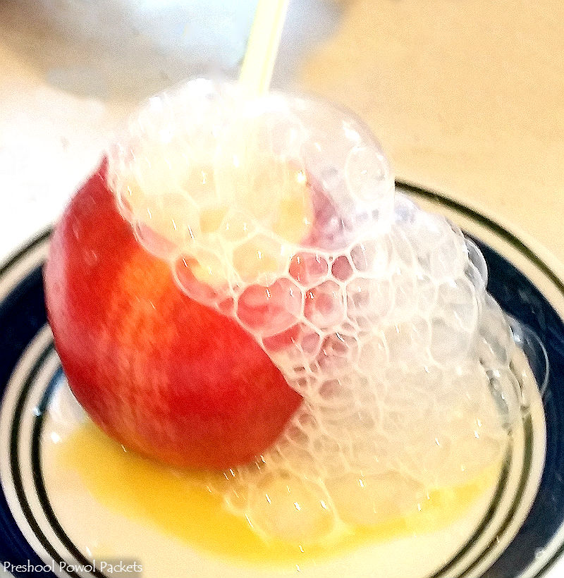 edible bubble science experiment