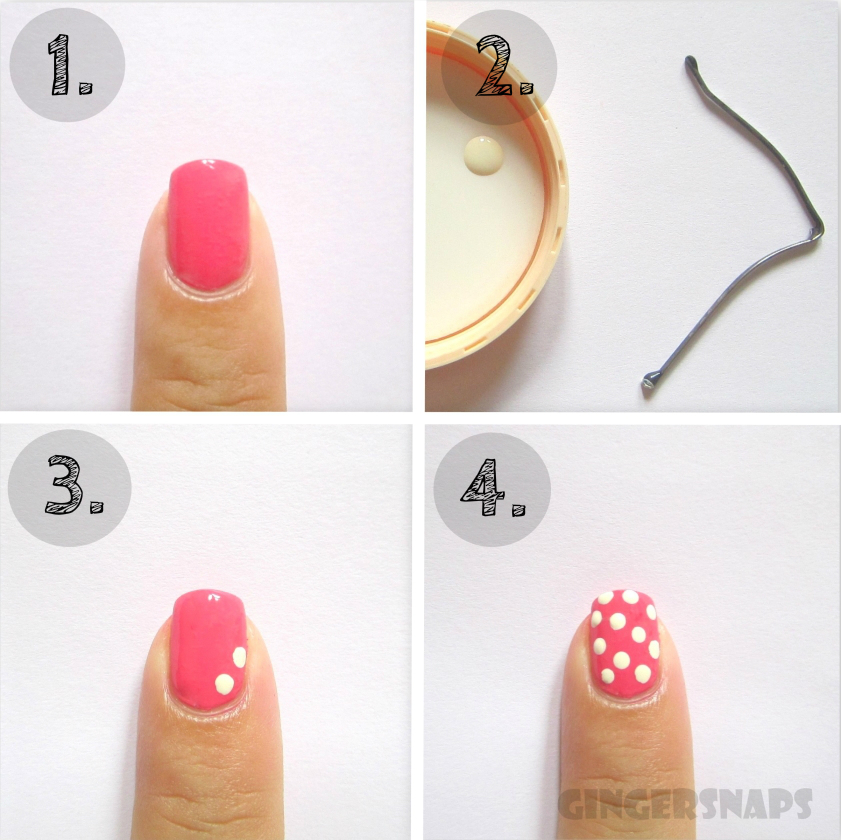 DIY: Easy Nail Art for Beginners - Polka Dots | GingerSnaps