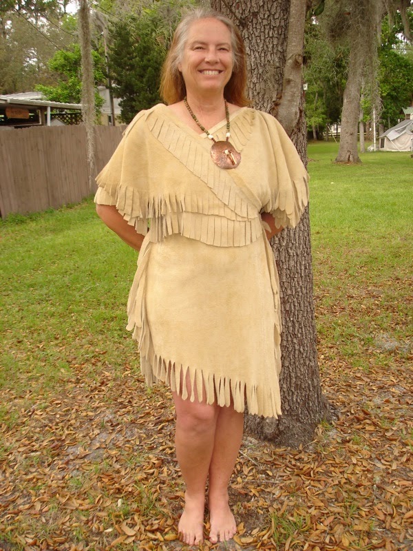 Stitching Up History One Shoulder Eastern Tribal Elk Hide Dress...