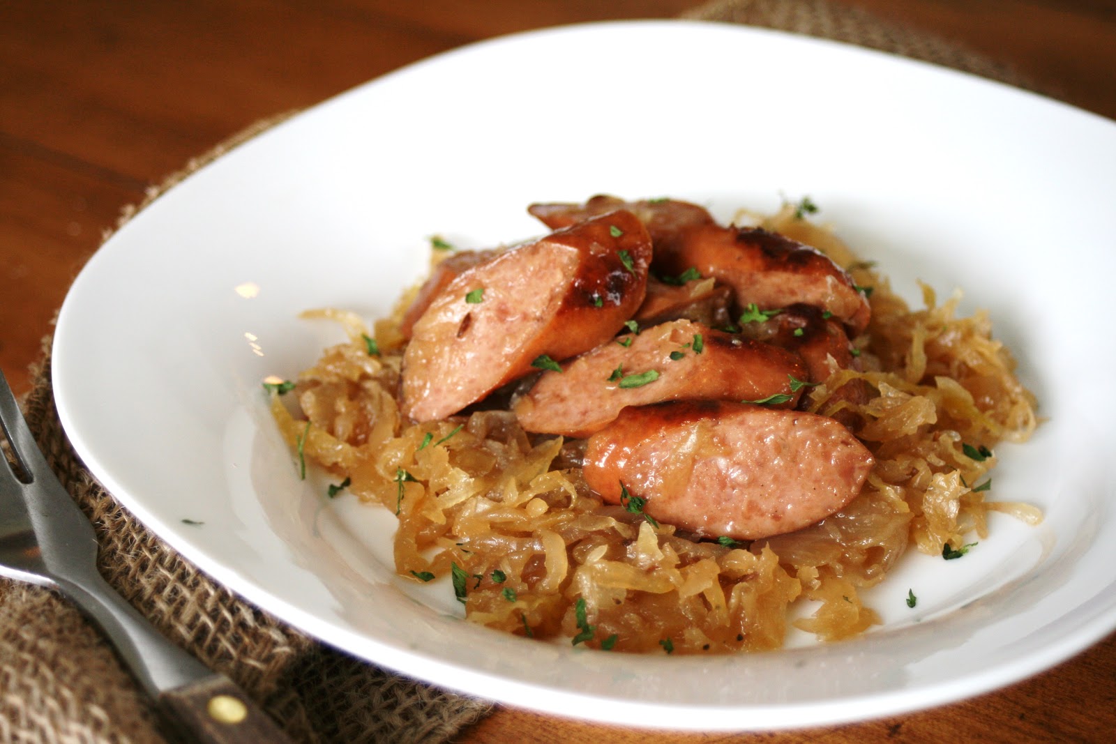 how to cook kielbasa and sauerkraut in the oven