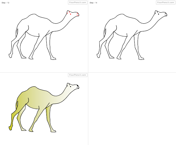 How to draw Camel easy steps - slide 4