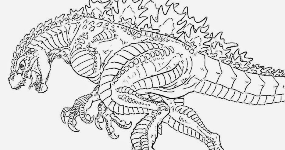 Space Godzilla Pages Coloring Pages