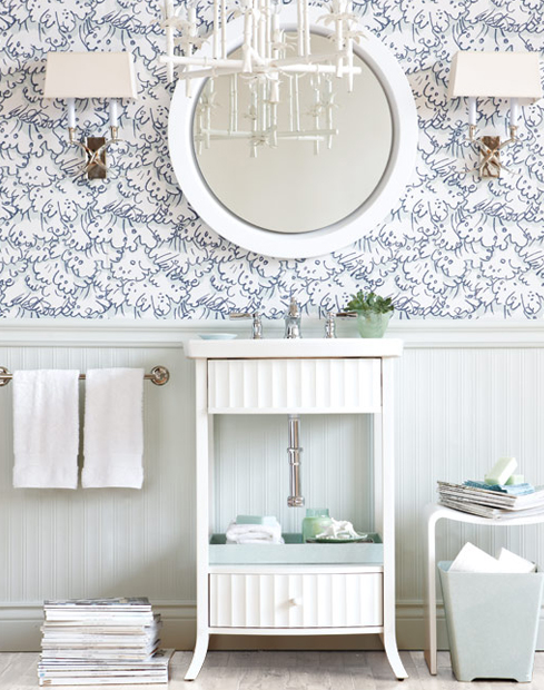 To Da Loos Feature Wall Ideas For Round Mirrors