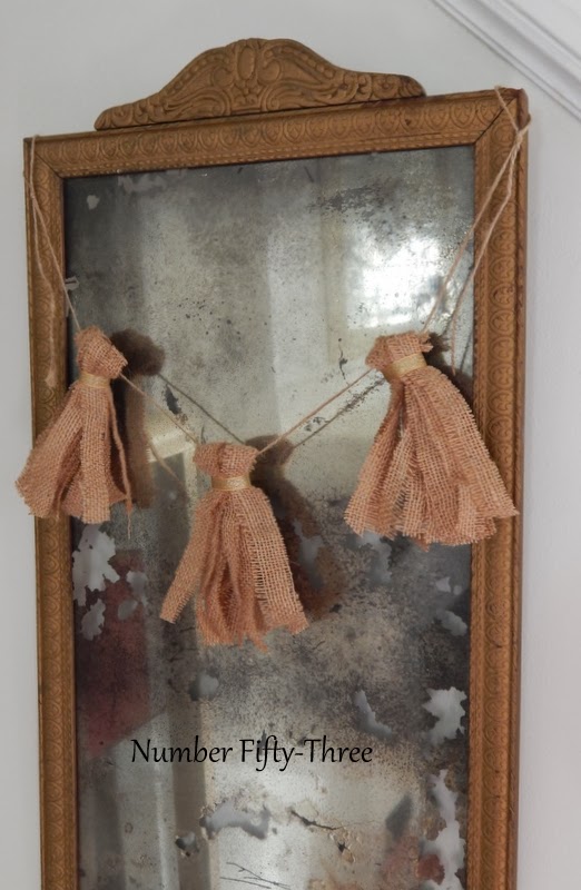 Number FiftyThree Rustic Burlap Tassel Garland