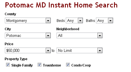 Potomac Homes For Sale