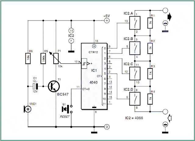 Stepped Volume Control Schematic