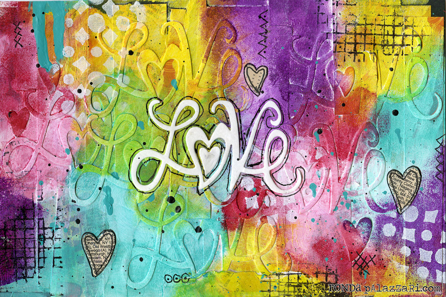 Sizzix Die Cutting Inspiration and Tips Love Art Journal Page