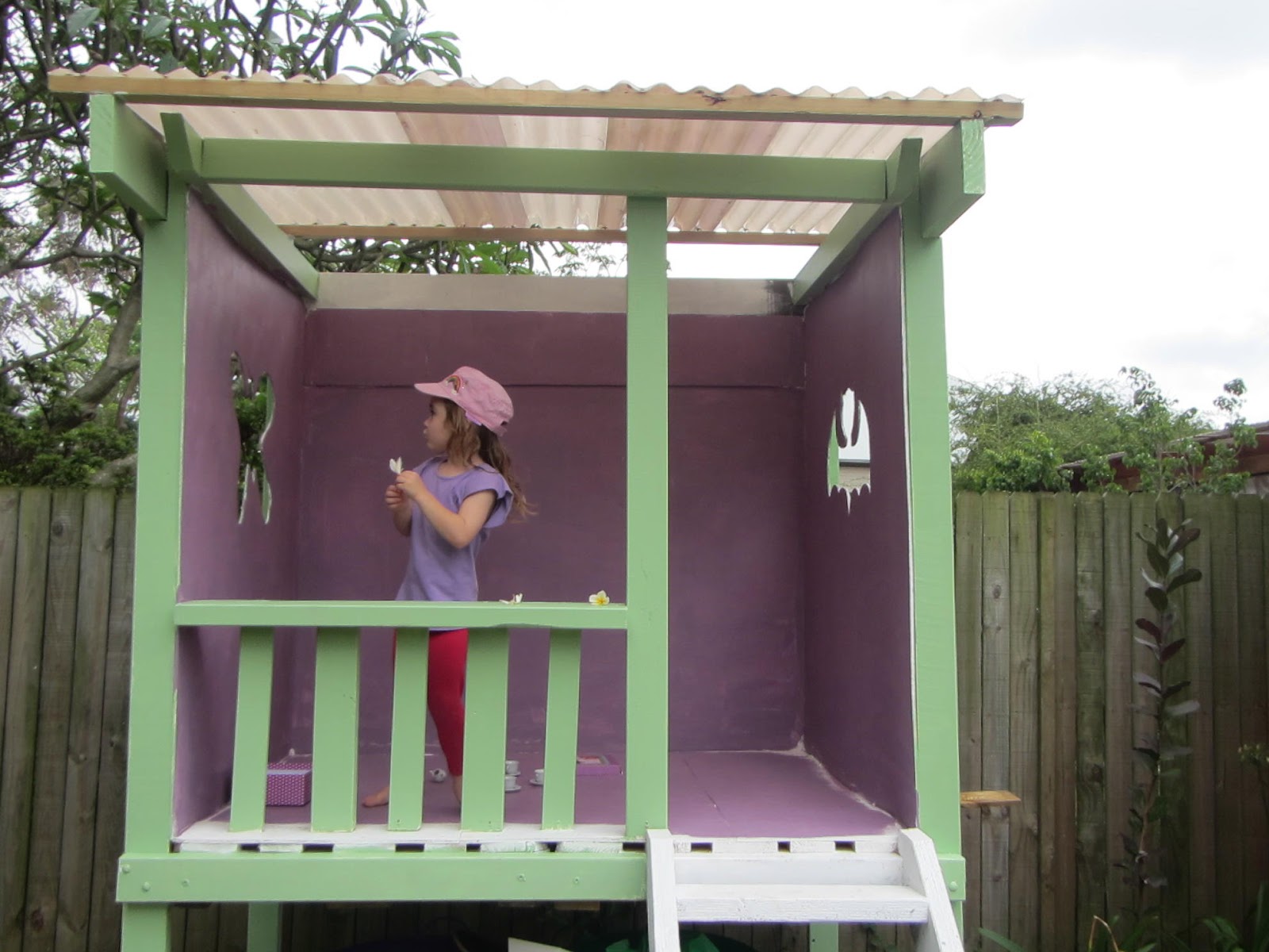 Crafty little people Wooden painted cubby house