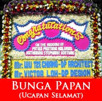 Rangkaian Bunga Papan Wedding