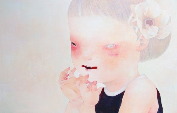 hikari shimoda pinturas crianças macabras demoníacas