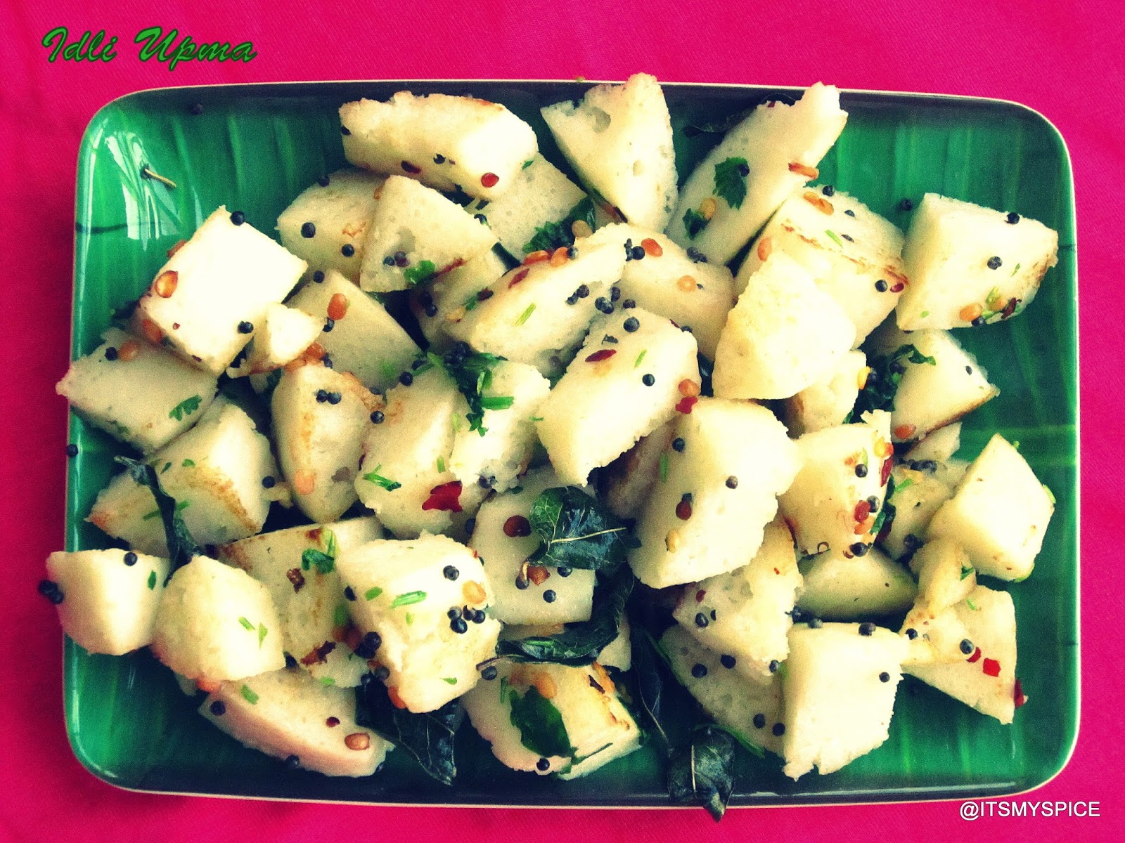 using up leftover idlis for  a simple upma