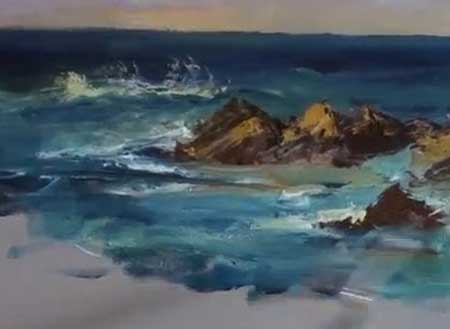 How to Paint Ocean with Rocks