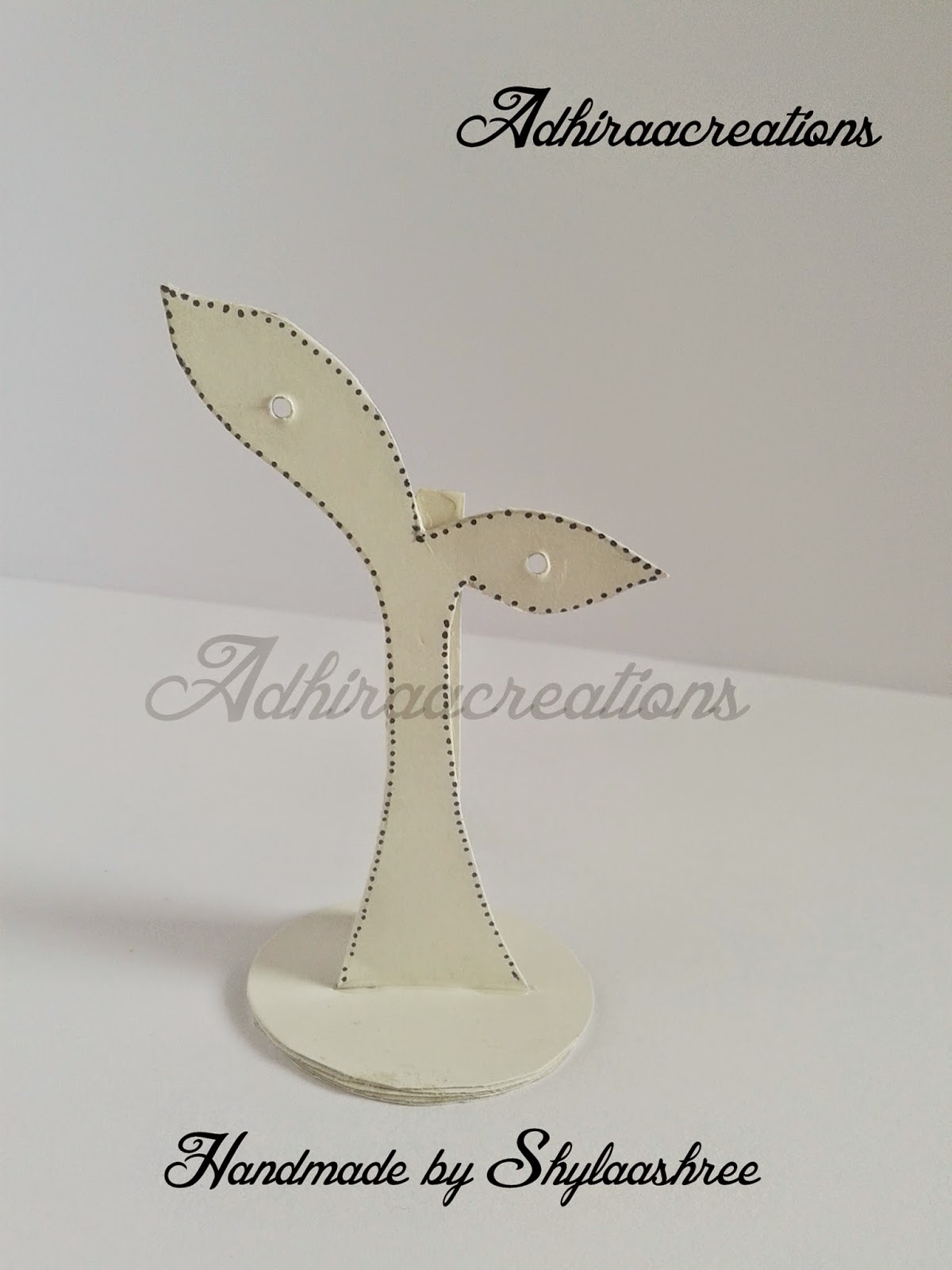 Adhiraacreations DIY earring holder / paper earring display holder