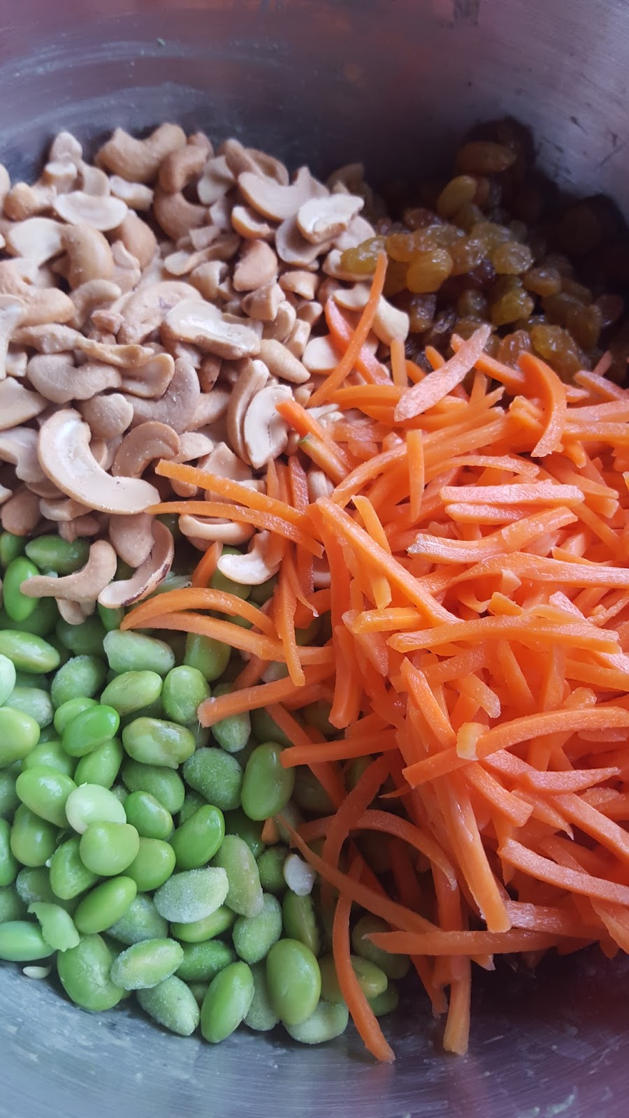 Edamame Cashew Salad with HoneyTahini Dressing Chef Jen