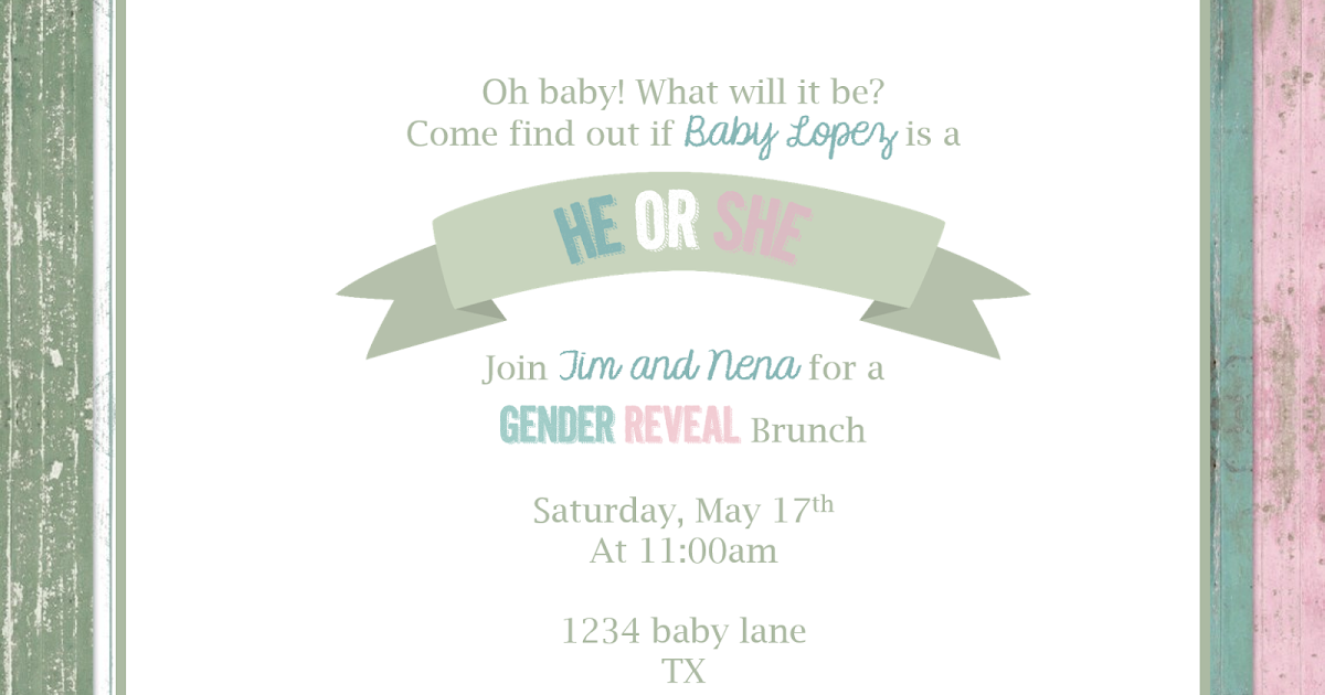 Wright By Me Gender Reveal Brunch