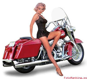Chicas pin up en moto.