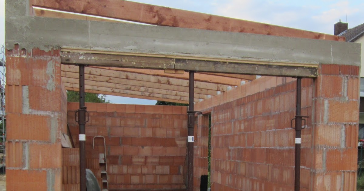 Unser Hausbau: Garage in Eigenleistung: Verschalung entfernt