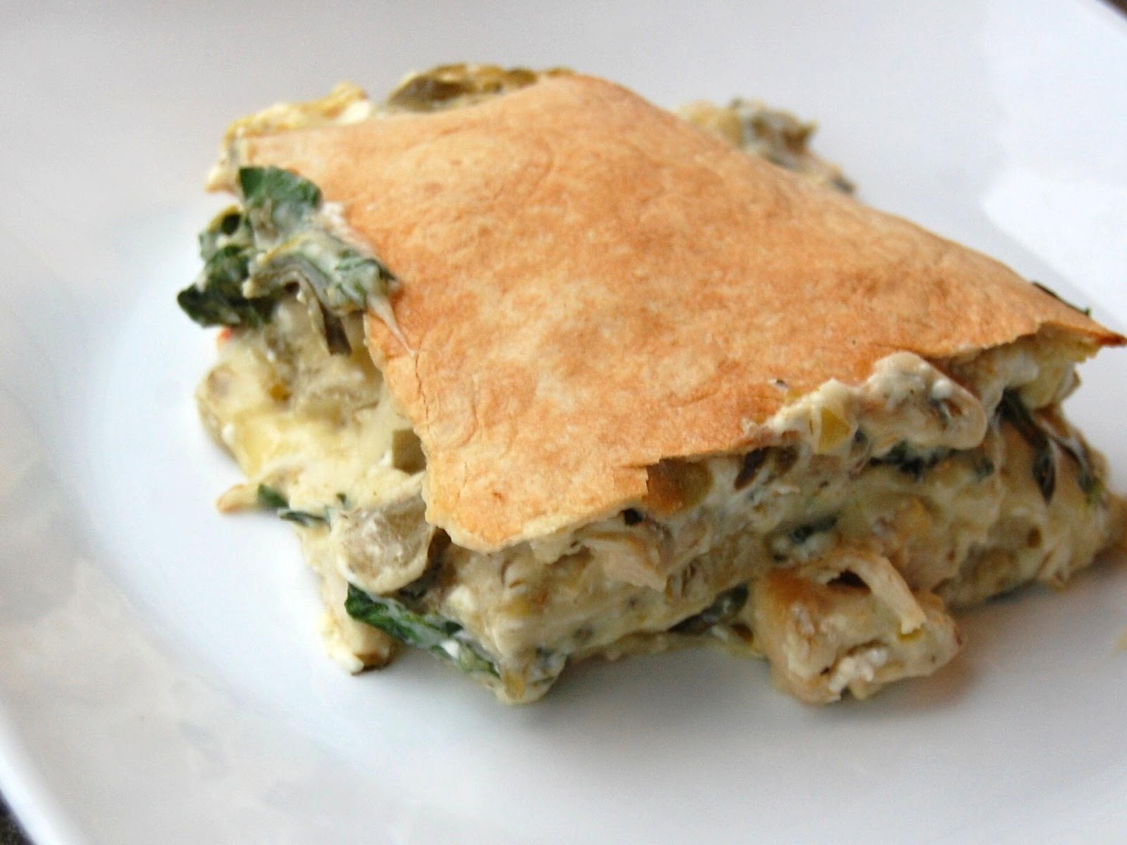 Cassie Craves Spinach and Chicken Tortilla Bake