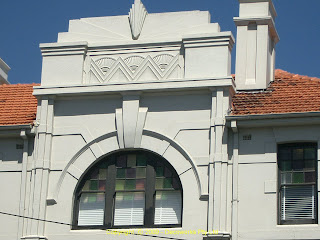 More bank hotel facade detail
