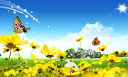 Wiosna (biedronka wiosna olte kwiatki motylki)