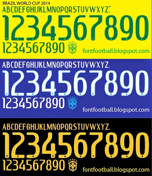 FONT FOOTBALL Font Vector Brazil New Font World Cup 2014 kit