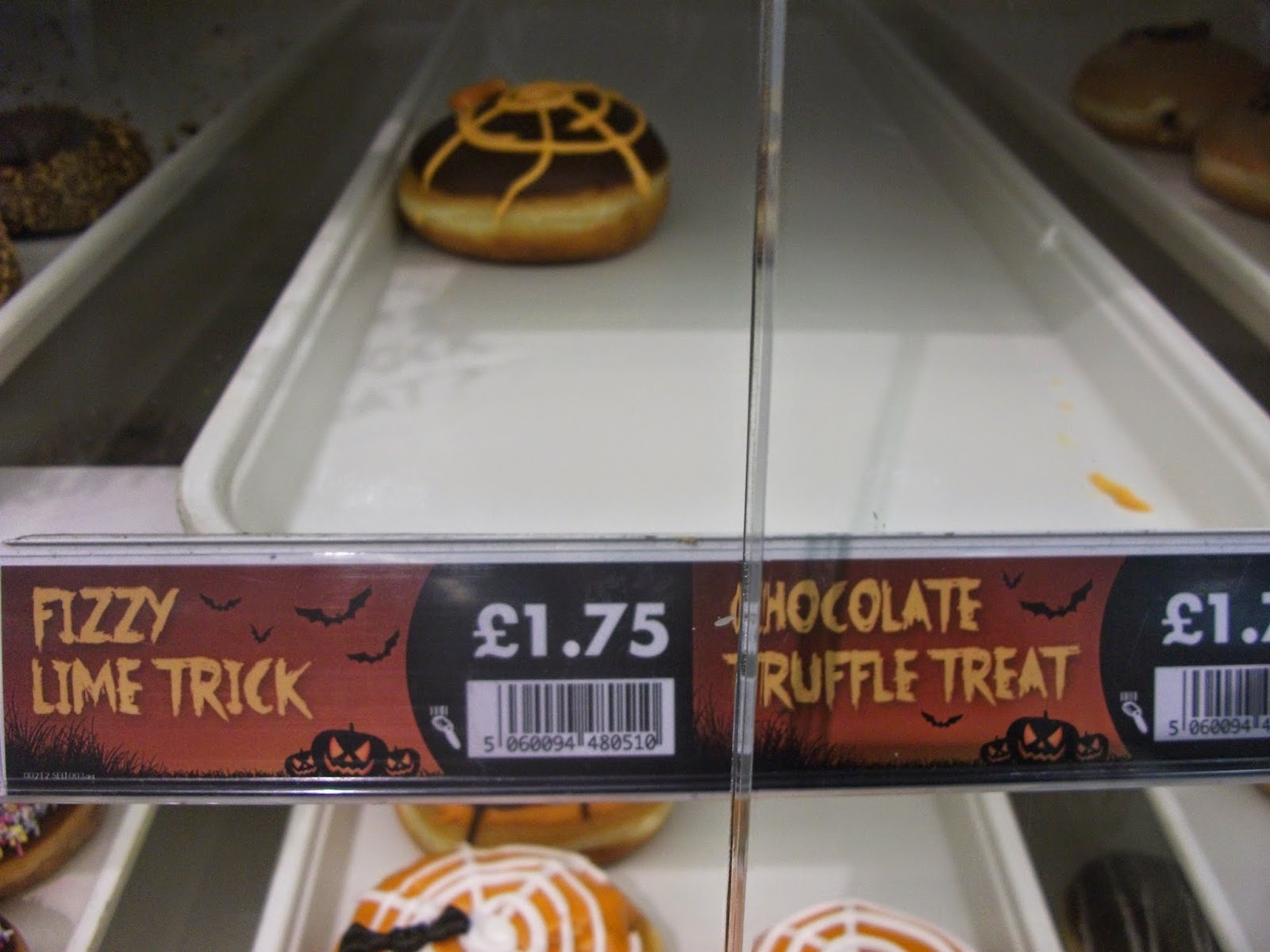 Halloween Stuff Tesco Slime Cookies, Chocolate Skulls, Krispy Kreme