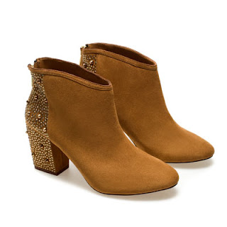 Zara brown high heel studded