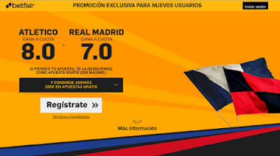 betfair Atletico vs Real Madrid super cuota 8 o 7 Liga España 4 octubre betfair Atletico vs Real Madrid super cuota 8 o 7 Liga España 4 octubre