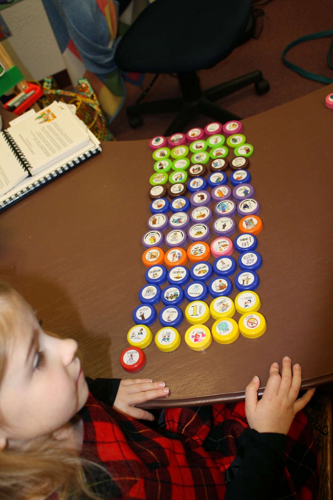 Hands On Bible Teacher Milk Caps Books of The Bible Memorizing