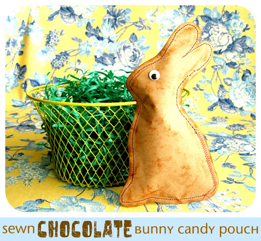 Peppermint Plum {sewn BUNNY candy pouch}