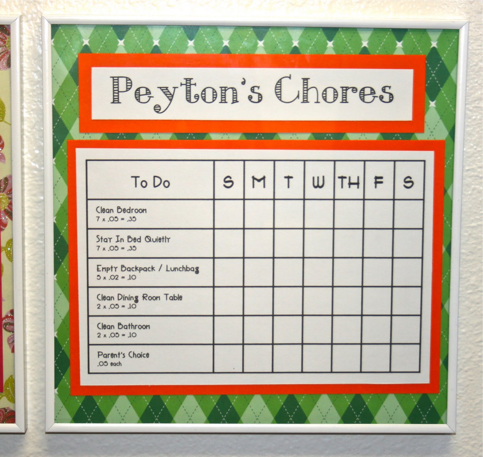 SmartBottom Enterprises Dry Erase Chore Charts