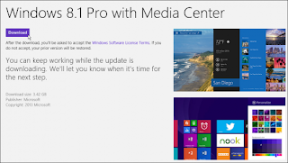 Updates Windows 8 to windows 8.1