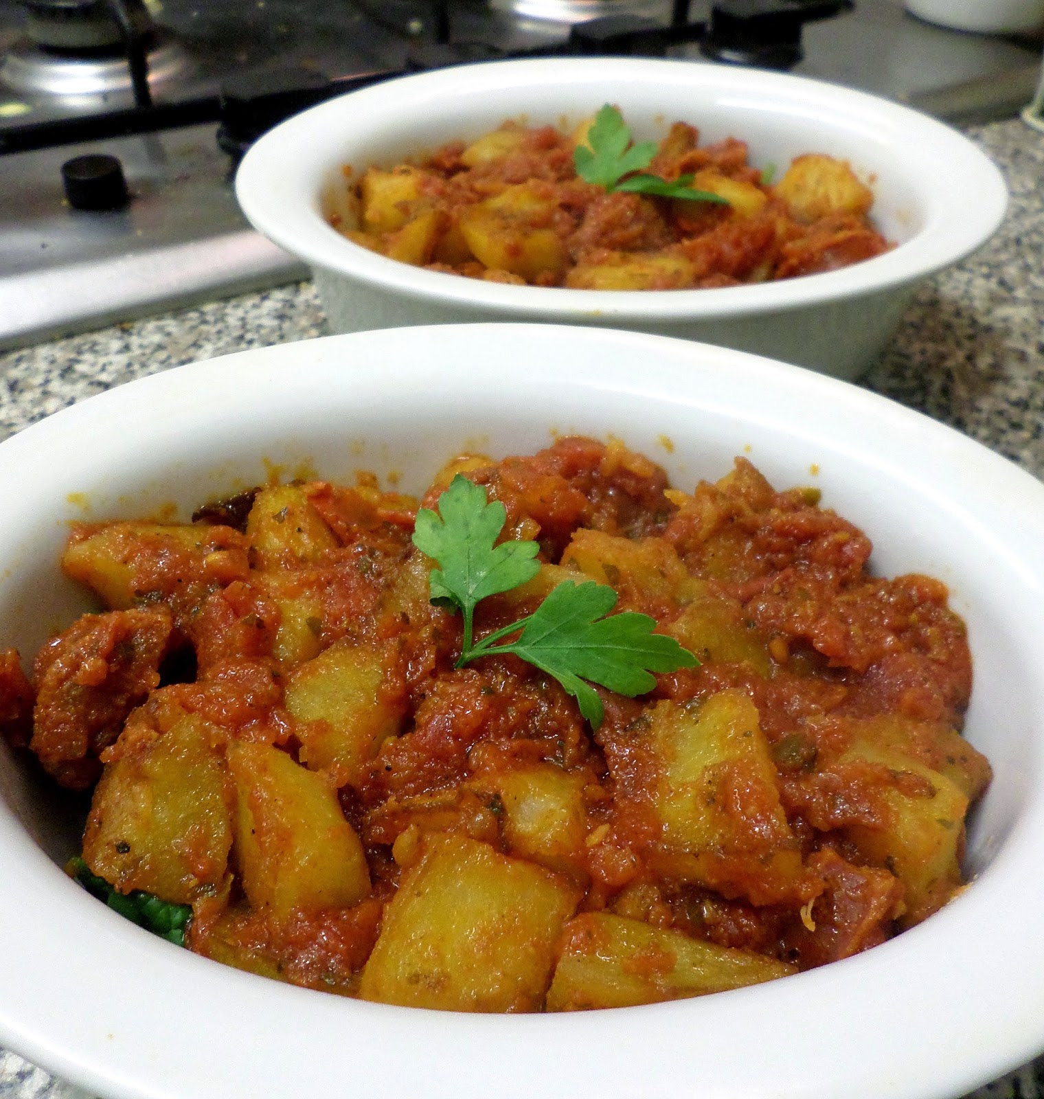 Eat Rainbow Love Patatas bravas with chorizo