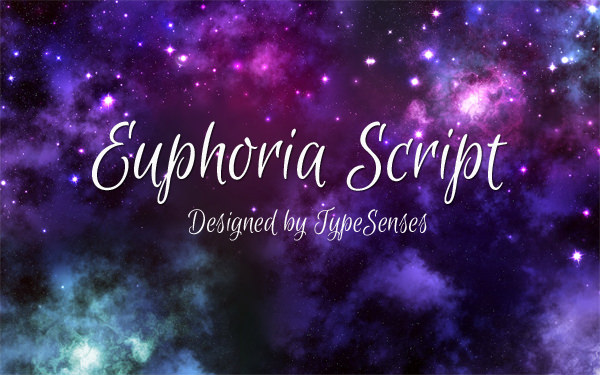 35 Font Script untuk Desain grafis - Euphoria Script Font