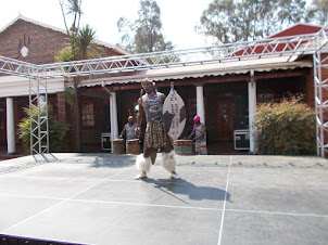 Tribal dance at Amphitheatre in "Gold Reef Amusement  Park".